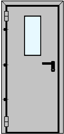 Однопольная противопожарная дверь